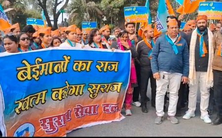 अंकिता भंडारी न्याय आंदोलन व धरना प्रदर्शन किया सुराज सेवा दल ने