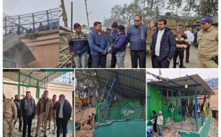 अवैध मजार पर प्रशासन की बड़ी कार्रवाई, भारी पुलिस बल तैनात