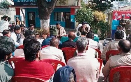 रविदास जयंती को लेकर मंगलौर कोतवाली में शांति समिति की बैठक, आपसी सौहार्द की अपील।