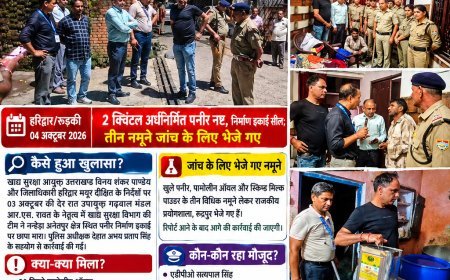दूध के नाम पर मिलावट का खेल! रुड़की में पनीर फैक्ट्री पर खाद्य सुरक्षा विभाग का छापा, पामोलीन और मिल्क पाउडर से बन रहा था पनीर